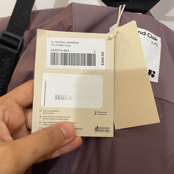 Very cute lilac frank and oak puffer for winter, Size Large/X-large - Picture 3 of 3